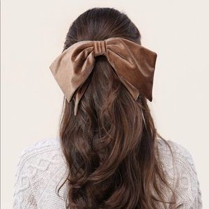 BLACK FRIDAY SALE! Giant brown velvet hair bow